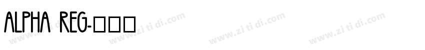 Alpha Reg字体转换